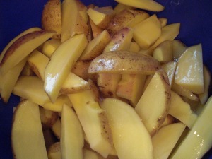 картофель в масле